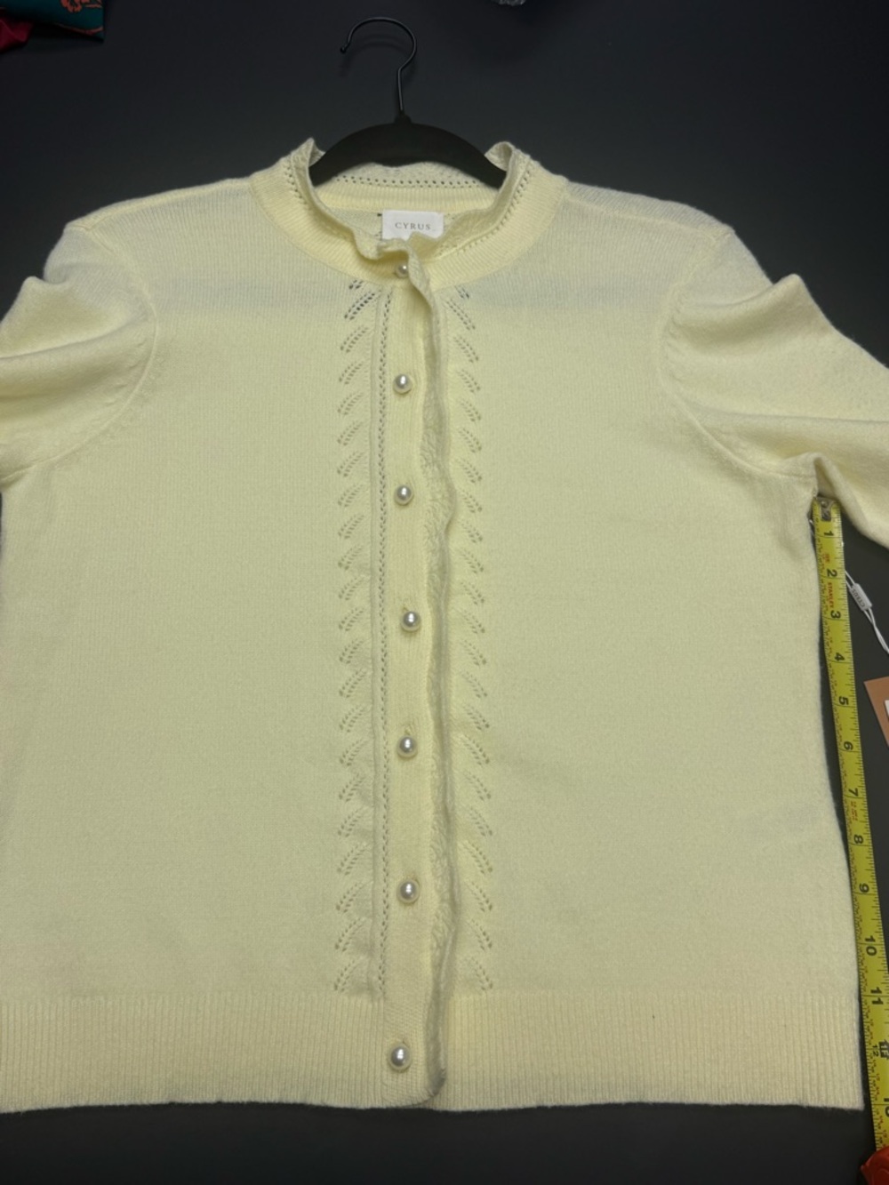 Cyrus Pale Yellow Tie-Neck Cardigan 💛